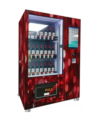 Mesin Penjual Anggur Merah Dengan Lift Dan Sistem Cerdas, Mesin Penjual Baru 24 Jam Kartu Kredit Pabrik Mikron