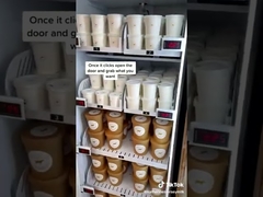 Unattended Retail Smart Fridge Vending Machine For Healthy Food Grab N Go Fridge