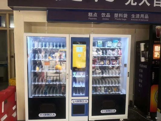 Mesin Penjual Snack Dan Minuman Spiral Kapasitas Besar Dengan Sistem Pendingin Dan Layar Sentuh