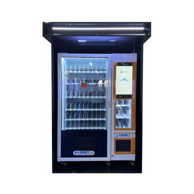 Kualitas  Convenient Snacks Drinks Combo Raincoats Folding Umbrella Vending Machine For Outside Location pabrik