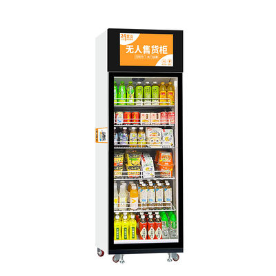 Mesin Penjual otomatis bertenaga AI untuk makanan ringan Minuman Makanan segar Buah Grab And Go Kulkas