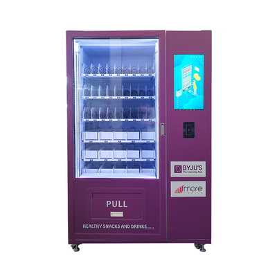 Mesin Penjual Minuman Dingin Snack Kecil Dengan Spiral Dan Langsung Mendorong Barang Tray