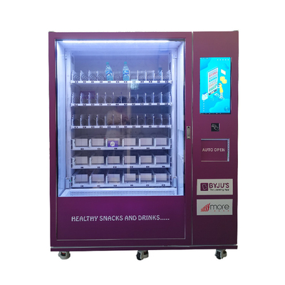 Mesin Penjual Minuman Dingin Snack Kecil Dengan Spiral Dan Langsung Mendorong Barang Tray