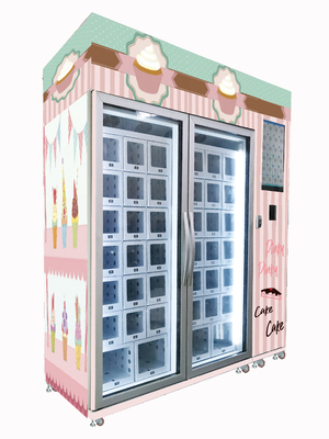 Mesin Penjual Loker Pendingin Cup cake Dengan Layar 22 Inci 110V