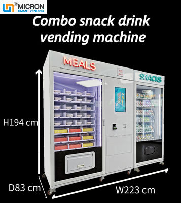 Snack Combo Smart Vending Machine Dengan Layar Sentuh Telemetri