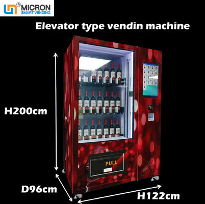 Mesin Penjual Otomatis Botol Kaca Dengan Lift Untuk Menjual Mesin Penjual Otomatis Cerdas Micron sampanye Anggur Merah