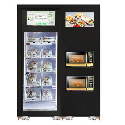 Mesin Penjual Vending Lemari Es Cerdas Dengan Microeaves Untuk Makanan Panas.Mesin Penjual Salad Minuman ringan Dengan Pembaca Kartu