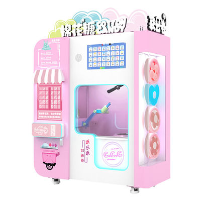 Micron Automatic 32 Fruit Flavor Cotton Candy Vending Machine untuk makanan jalanan di taman hiburan