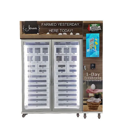 21.5 Inch Touch Screen Locker Vending Machine W166*D71*H217 Cm penyimpanan telur optimal dengan pendinginan otomatis