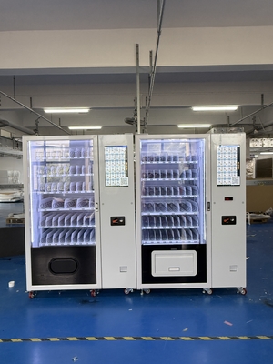 21.5 inci layar sentuh Mesin penjual makanan beku dengan -22-20°C Sistem pendinginan W166*D71*H217 Cm