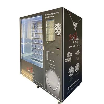 Mesin Penjual Perhiasan Cerdas dengan Elevator Pelacak Naik-Turun dan Pintu Keamanan Tinggi Kaca Ganda