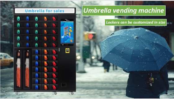662 Groceries Umbrella Vending Machine Lampu LED Micron smart locker pembayaran kartu mesin penjual otomatis