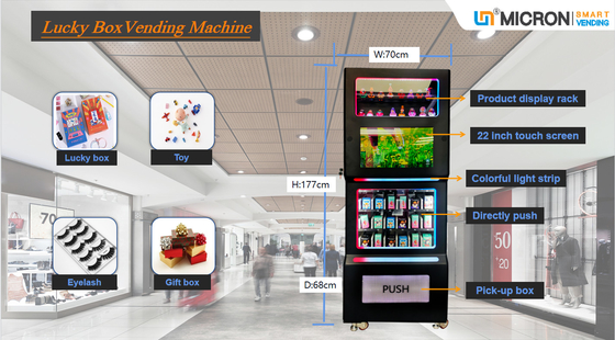 Mesin Penjual Otomatis Mini Blind Box Layar Sentuh 21,5 Inch Dengan Showroom