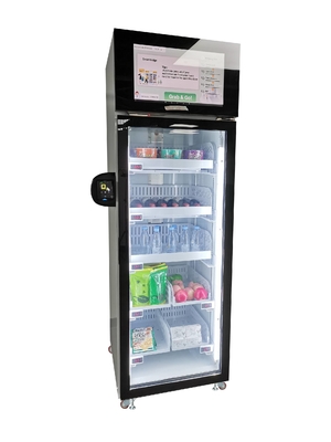 WIFI Smart Fridge Milk Vending Machine Sistem Pembayaran Kartu Kredit