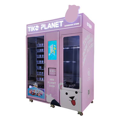 662 Kapasitas Lucky Box Toy Vending Machine Dengan Pintu Kaca Tempered Ganda