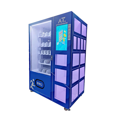 Combo Vending Machine Dengan Locker Makanan Ringan Produk PPE Vending Machine Dengan Layar Sentuh Untuk Minuman
