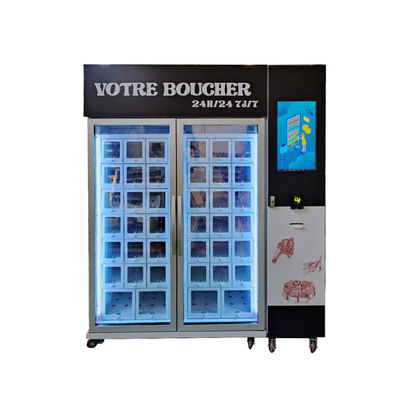 Pembekuan Daging Sapi Daging Vending Machine Kisi Kabinet Pembaca Kartu Kredit